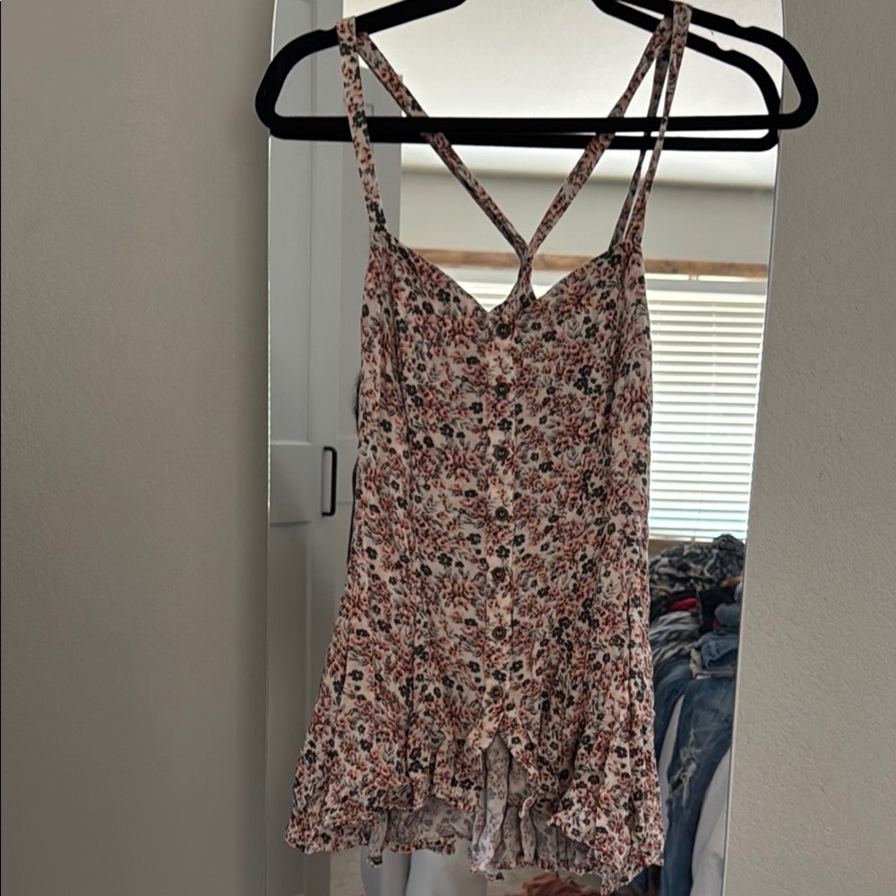 Free people Floral Spaghetti Strap Dress